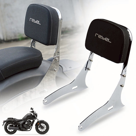 REAR BACKREST FOR PASSENGER STEEL CHROME SISSY BAR SEAT MAXNUS FOR HONDA REBEL CMX 300&500 2017-2025