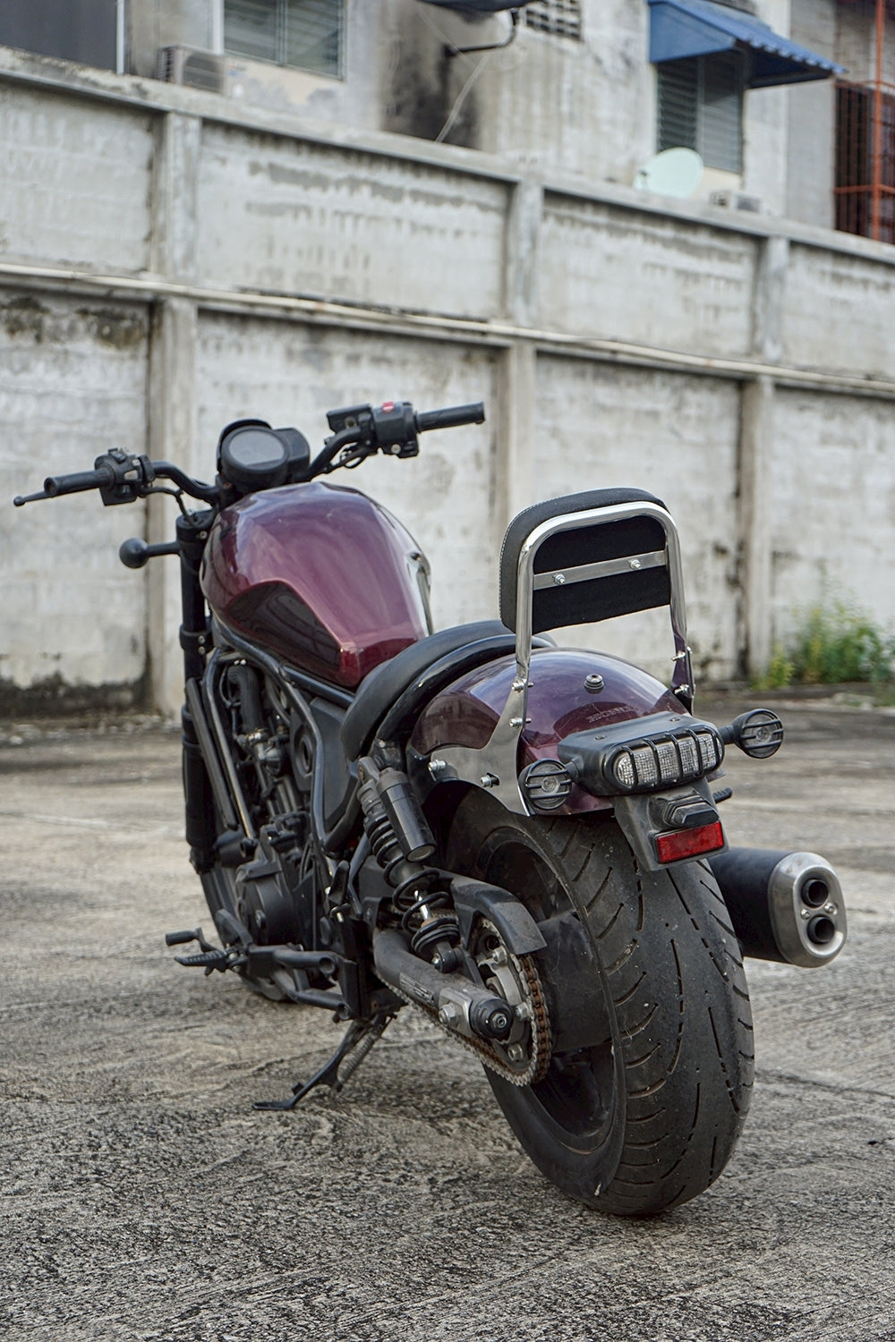 REAR BACKREST FOR PASSENGER STEEL CHROME SISSY BAR SEAT MAXNUS FOR HONDA REBEL CMX 1100 2021-2025