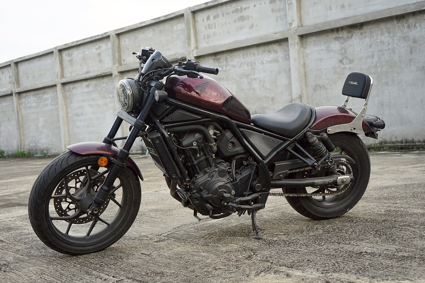 REAR BACKREST FOR PASSENGER STEEL CHROME SISSY BAR SEAT MAXNUS FOR HONDA REBEL CMX 1100 2021-2025