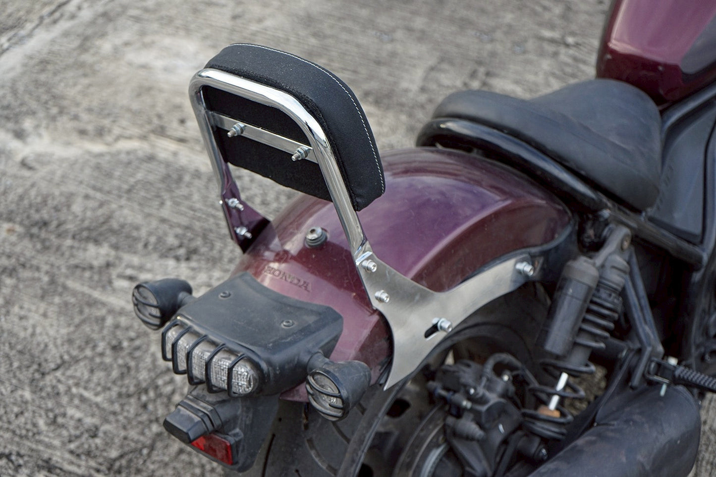 REAR BACKREST FOR PASSENGER STEEL CHROME SISSY BAR SEAT MAXNUS FOR HONDA REBEL CMX 1100 2021-2025