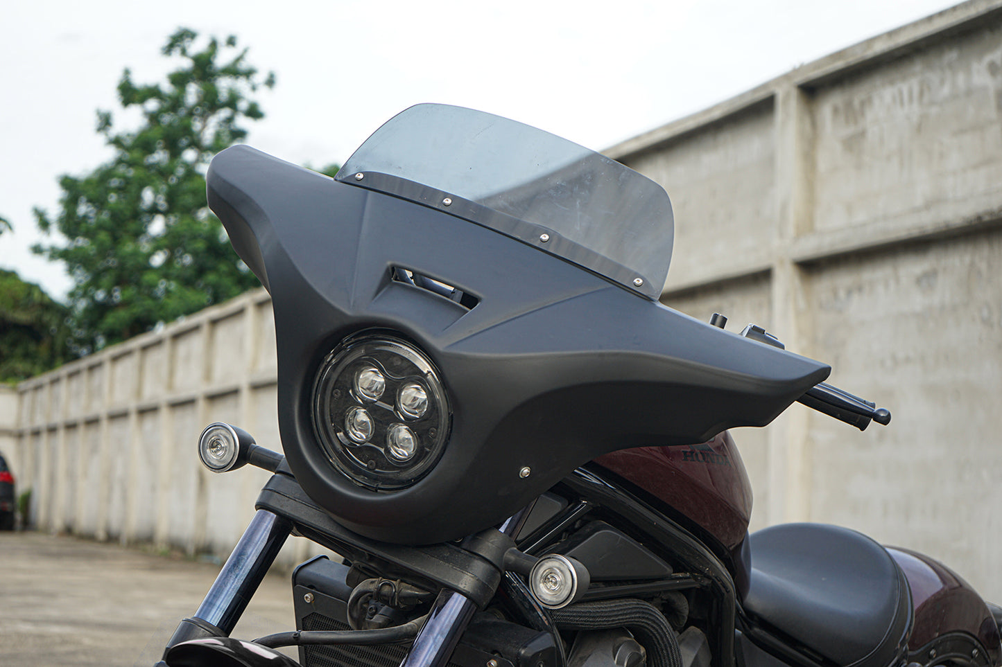 Front Batwing Fairing Windshield Matte Black Honda Rebel 1100 CMX (2021-2025)