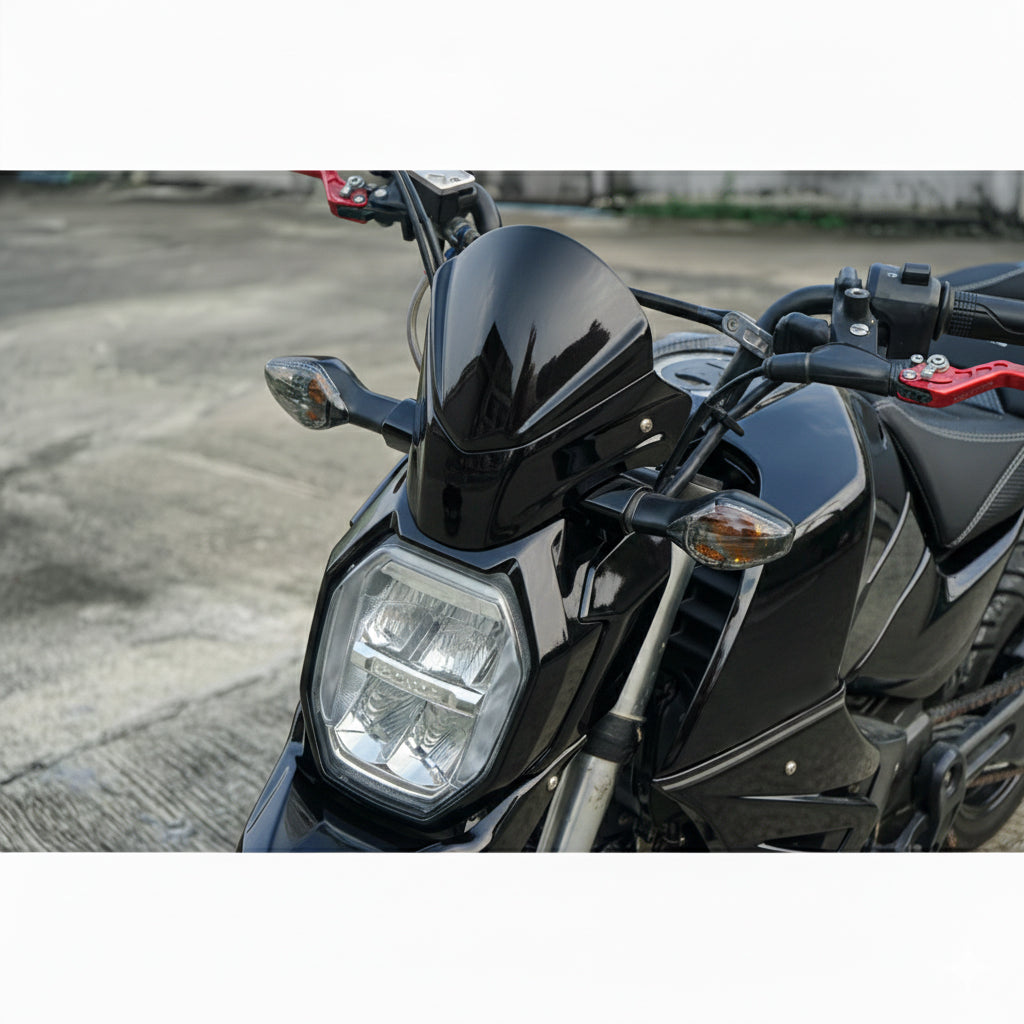 FRONT WINDSHIELD WINDSCREEN MAXNUS V.1 GLOSS BLACK FOR HONDA GROM 125 2025