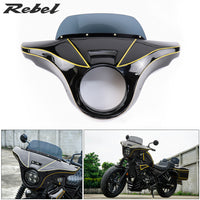 Front Batwing Fairing Windshield Gloss Black Honda Rebel CMX 300 2020-2024