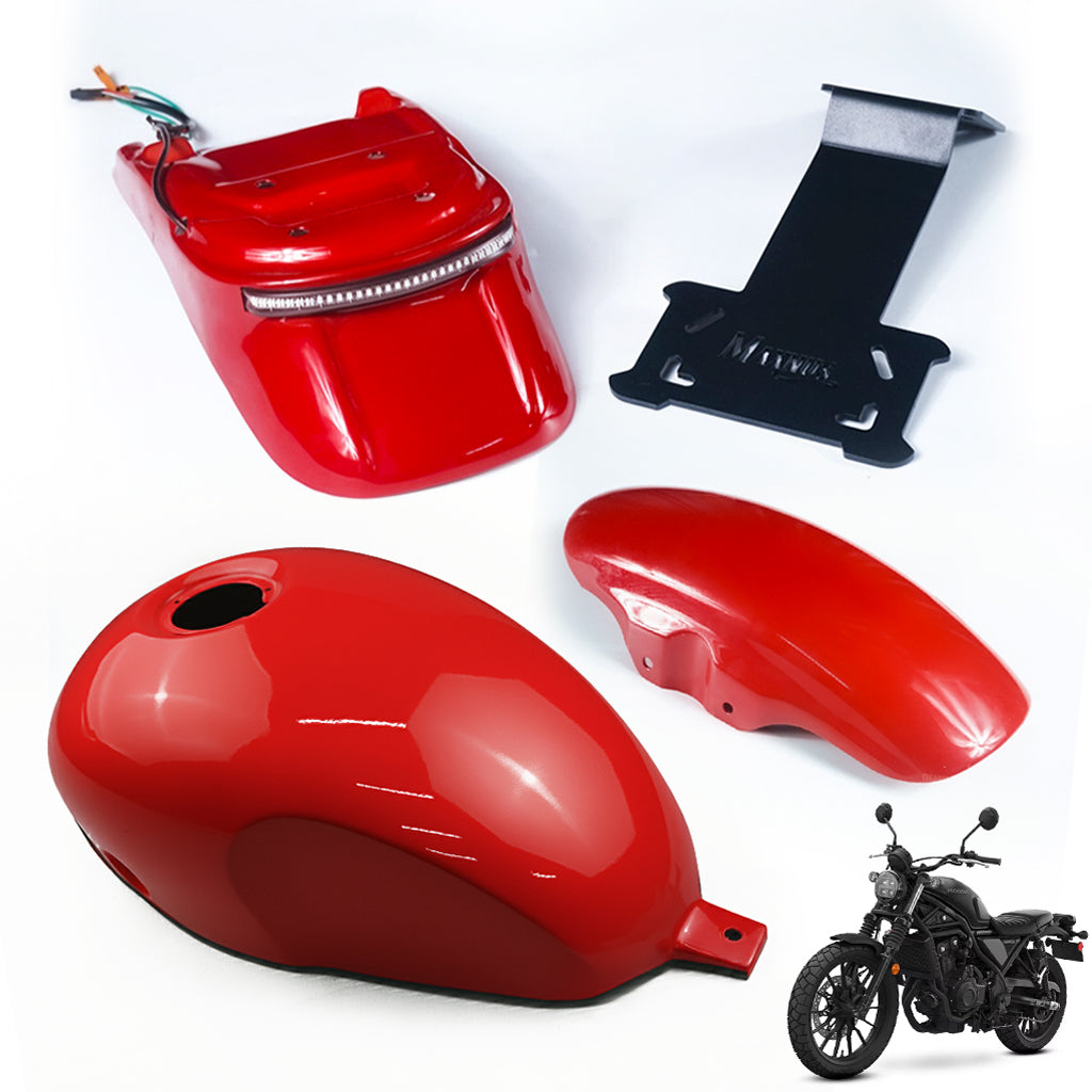 SET 3 PSC TANK COVER / FRONT + REAR FENDER RED FIT FOR HONDA SCL CL 300 500 2023-2025