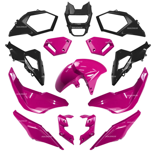 PINK & BLACK FAIRING SET + DECALS FOR HONDA GROM MSX SF 125 2016-2020