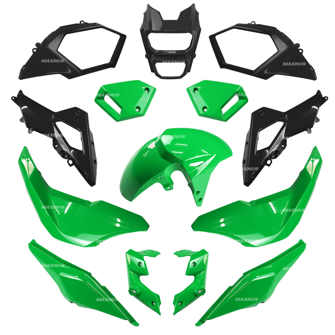 GREEN & BLACK FAIRING SET + DECALS FOR HONDA GROM MSX SF 125 2016-2020