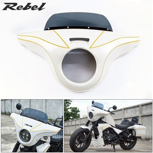 Front Batwing Fairing Windshield White Honda Rebel CMX 300 2020-2024