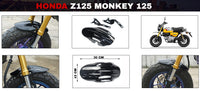 FRONT FENDERS MUDGUARD MAXNUS GLOSS BLACK FIT FOR HONDA MONKEY 125 2018 - 2025
