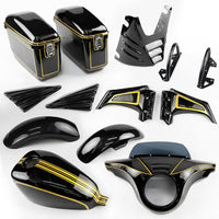 FULL SET OF 8 PIECES BLACK FIT FOR HONDA REBEL CMX 300 2017-2024
