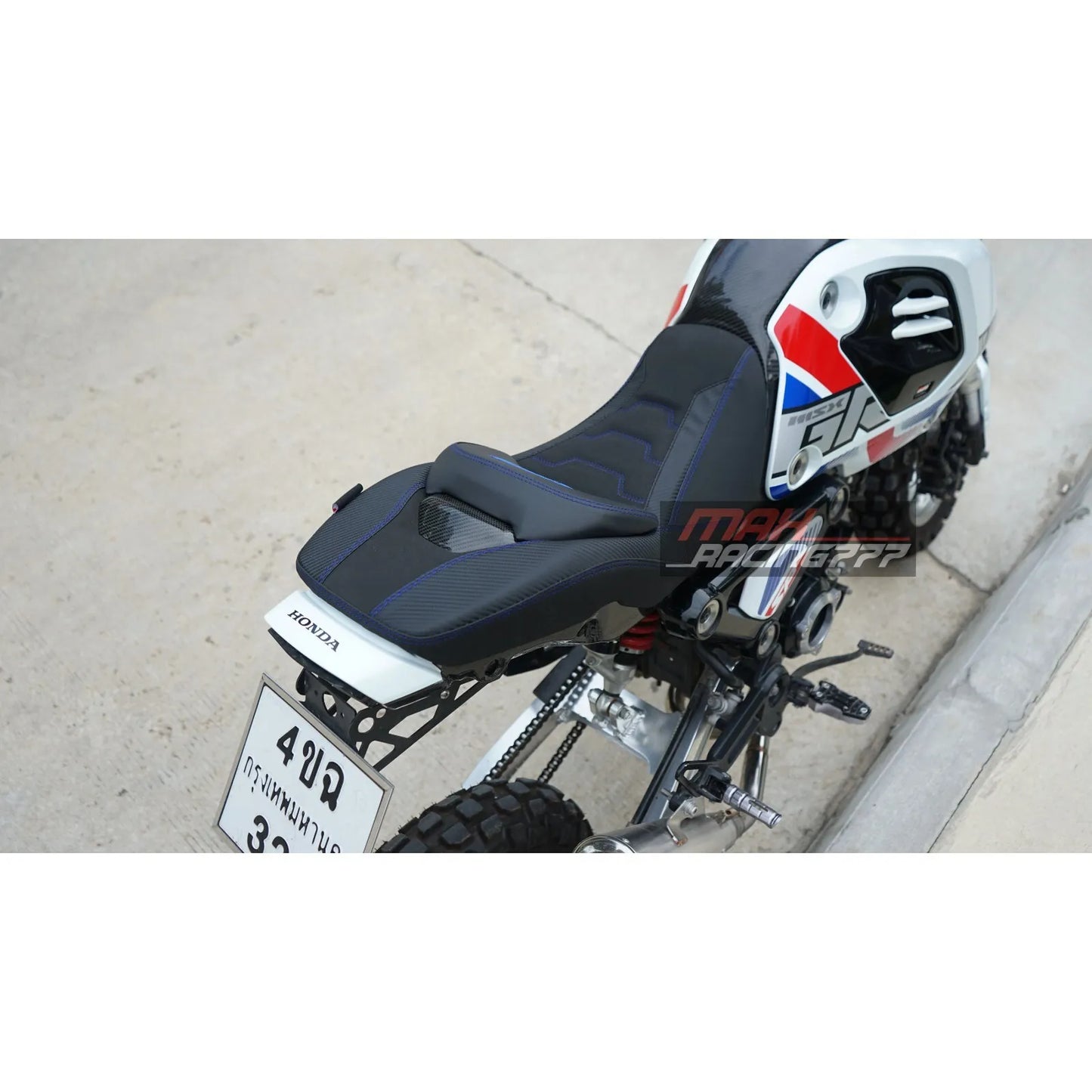 REPLACEMENT DUAL CARBON SEAT STITCH BLACK MAXNUS FIT FOR HONDA GROM125 2021-2024