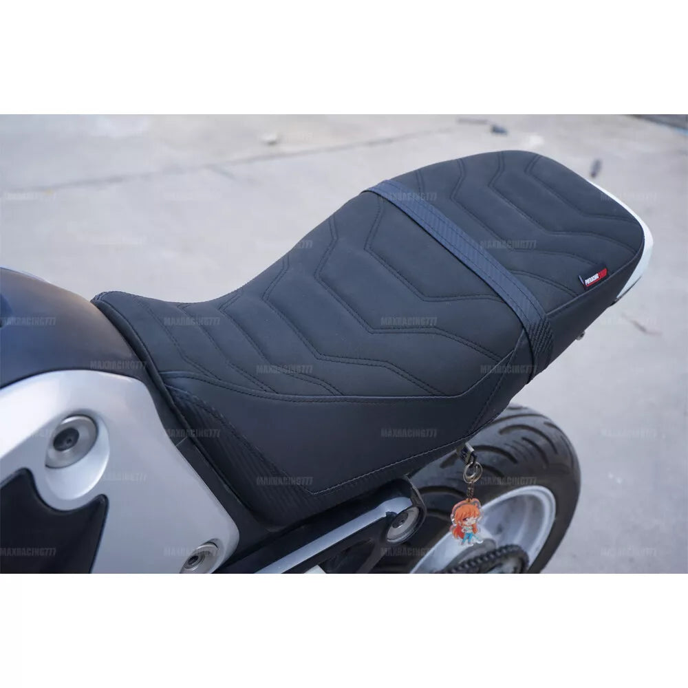 REPLACEMENT DUAL CARBON SEAT STITCH BLACK MAXNUS V.2 FIT FOR HONDA GROM125 2021-2024