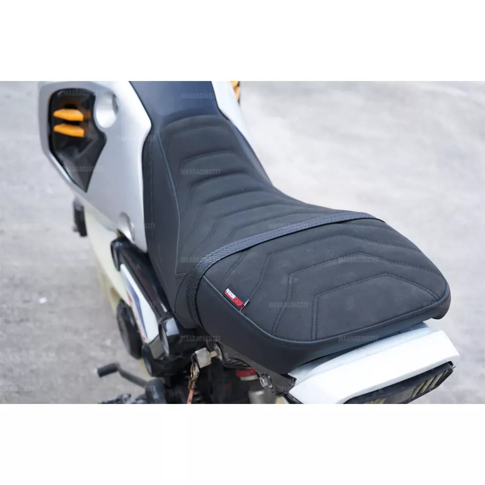 REPLACEMENT DUAL CARBON SEAT STITCH BLACK MAXNUS V.2 FIT FOR HONDA GROM125 2021-2024